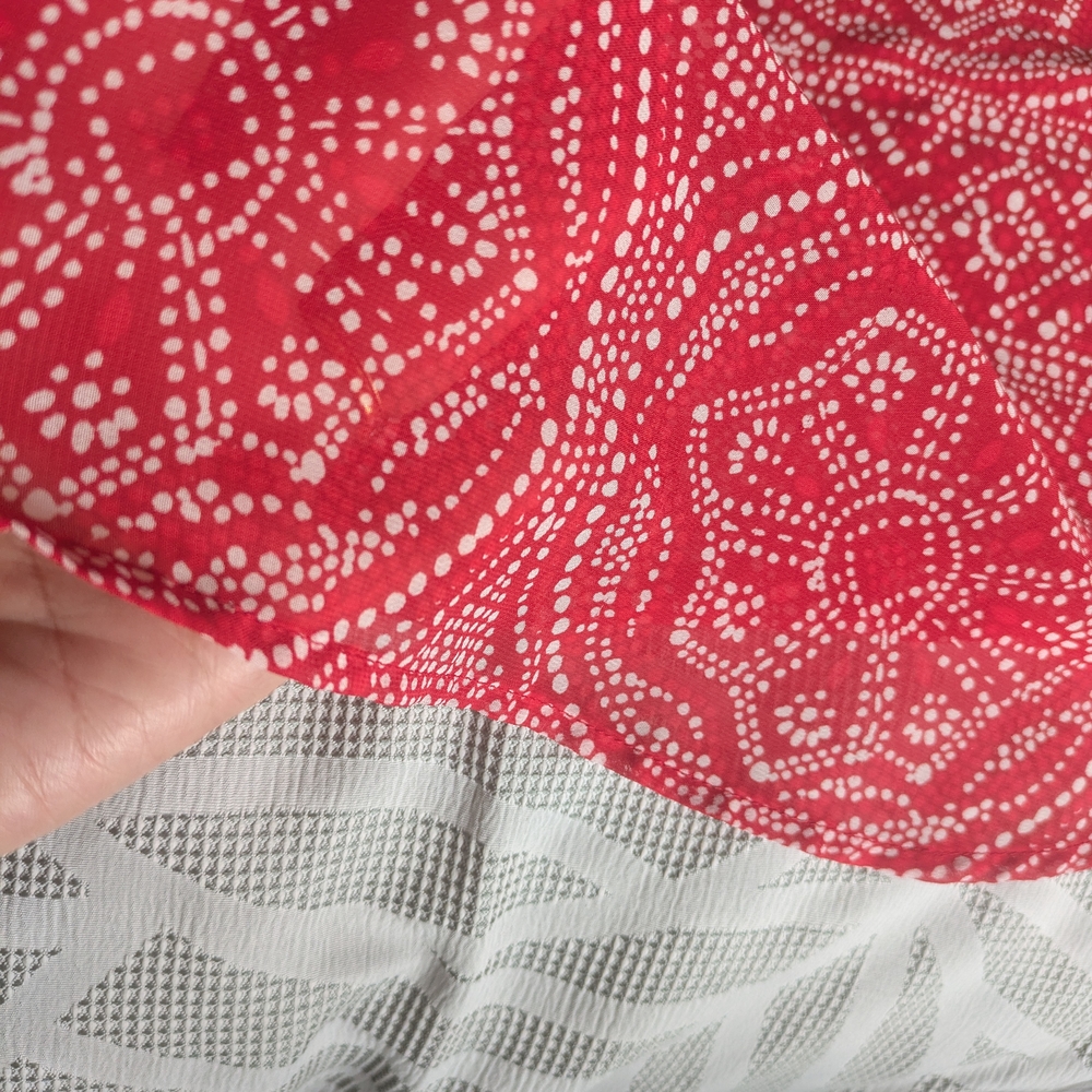 Women's Red Patterned Tank Top - Picture 4 of 4